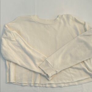 Colsie fleece lined cropped Crewneck